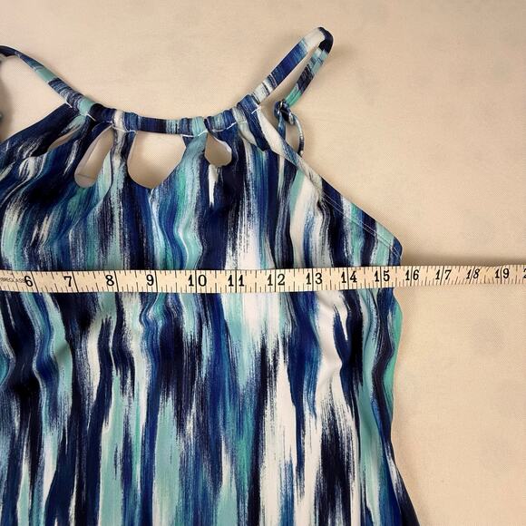 Ocean Avenue Swimwear Blue Turquoise Tankini Top - Picture 11 of 16